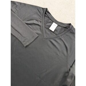 Stelle Youth XL Athletic Long Sleeve Shirt Black V-Neck Performance CT013